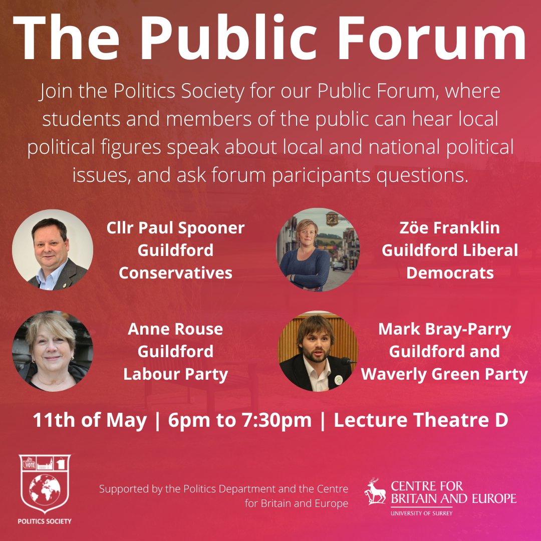 Advert for our public forum.